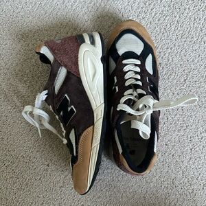 New Balance 990 Made in USA Brown and Black Sneakers